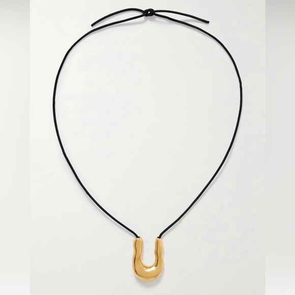 Agmes wishbone gold necklace